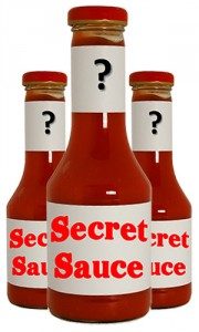 Bottle of secret sauce